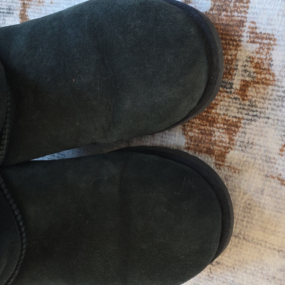 UGG Hunter Green Black Shearling Bailey Button Triplet II Boot Womens 9 - Picture 7 of 12